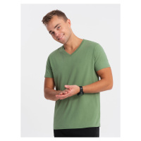Klasické pánské bavlněné tričko BASIC s výstřihem s kulatým výstřihem ESPIR