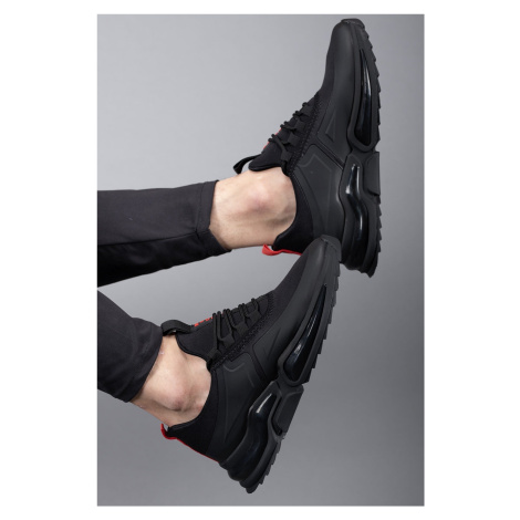 Riccon Men's Sneakers 0012836 Black Red