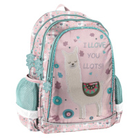 Paso Školní batoh Lama růžový