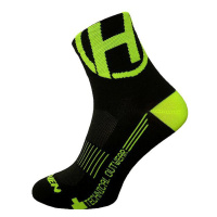 HAVEN Cyklistické ponožky klasické - LITE SILVER NEO - žlutá/černá