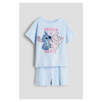 H & M - Žerzejové pyžamo's potiskem - modrá