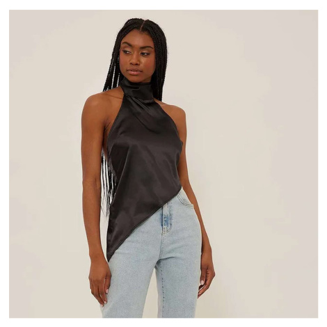 Asymmetric Halter Neck Satin Top NA-KD