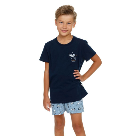 Dětské pyžamo Stay positive II tmavě modré dn-nightwear