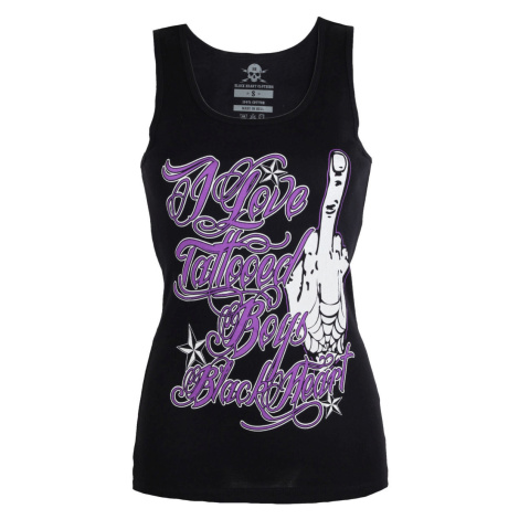 tílko dámské - TATTOED - BLACK HEART - 011-0033-BLK