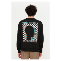 Trendyol Black Oversize/Wide Cut Crew Neck Long Sleeve Printed Sweatshirt