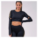 NEBBIA - Honey Bunny crop top s dlouhým rukávem 821 (black) - NEBBIA