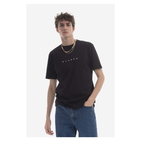 Bavlněné tričko STAMPD černá barva, s potiskem, SLA.M3047TE-WHT