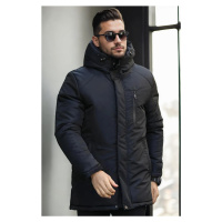 57667 Dewberry Hooded Winter Mens Coat-BLACK