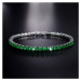 Sisi Jewelry Náramek se zirkony Naldi NR1105-1-KSB00001(6)/19 Zelená 19 cm (S)