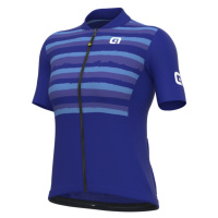 ALÉ Cyklistický dres s krátkým rukávem - SOLID WAVES LADY - modrá