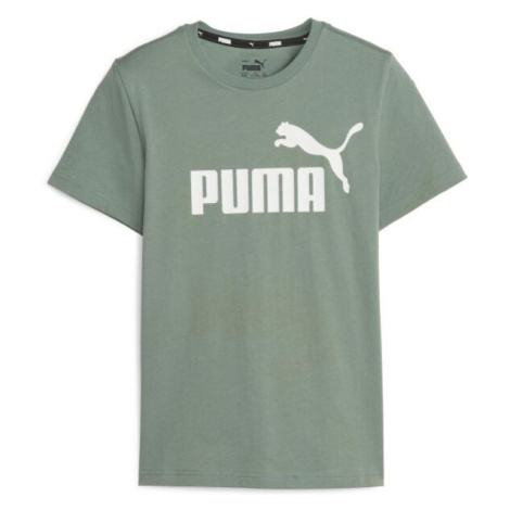 Puma ESSENTIALS LOGO TEE Chlapecké triko, khaki, velikost