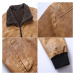 Zateplená kožená bunda fleecová s kožešinovým límečkem