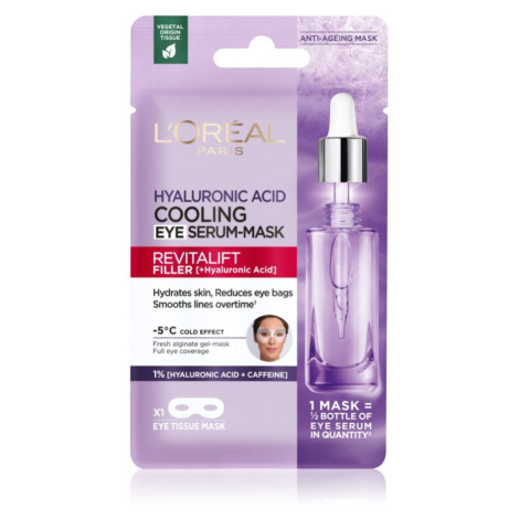 L’Oréal Paris Revitalift Filler plátýnková maska s rozjasňujícím a hydratačním účinkem na oči 11