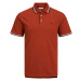 Jack&Jones Pánské polo triko JJEPAULOS Slim Fit 12136668 Red Ochre