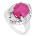 AutorskeSperky.com - Stříbrný prsten s rubínem - S4044