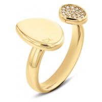 Calvin Klein Elegantní pozlacený prsten s krystaly Fascinate 35000320