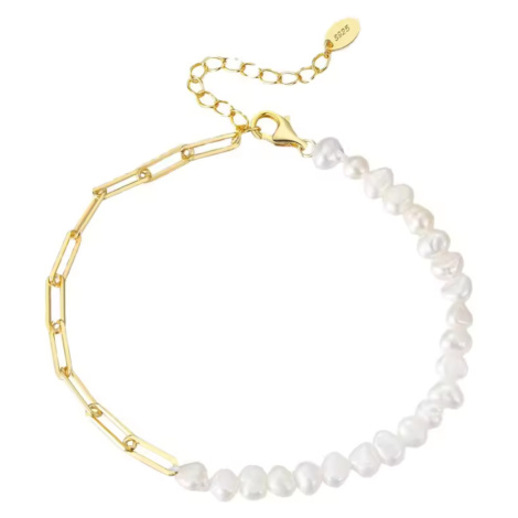Olivie Stříbrný perlový náramek GOLD 8721