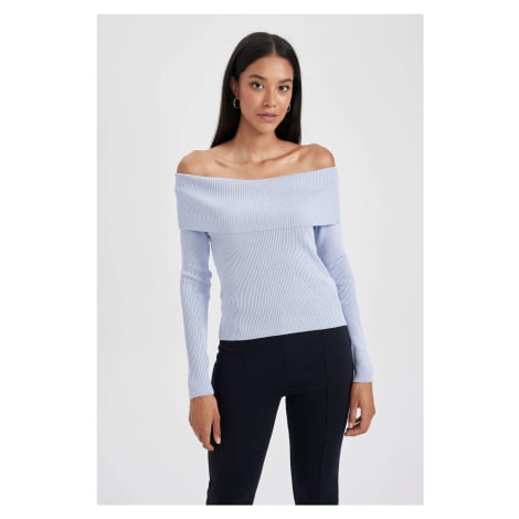 DEFACTO Slim Fit Strapless Ribana Pullover
