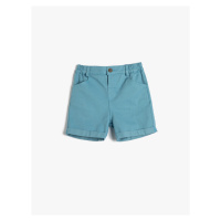 Koton The Shorts with Pockets, Elastic Waist, Cotton with Turned Legs.