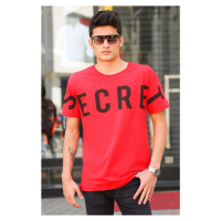 Madmext Claret Red Printed T-Shirt 3034