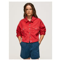 Pepe Jeans dámská červená džínová bunda