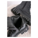 Černé šněrovací kotníkové boty Melia