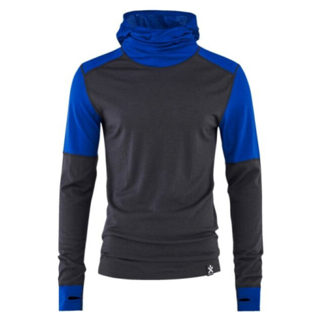 Bula MERINO WOOL HOODIE Pánská Merino mikina, tmavě šedá, velikost