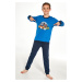 Chlapecké pyžamo Cornette Crash - bavlna Světlemodrá-tmavěmodrá