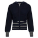 Svetr woolrich pure cotton hoodie modrá