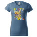 DOBRÝ TRIKO Dámské tričko s potiskem Party animal Barva: Tmavě šedý melír