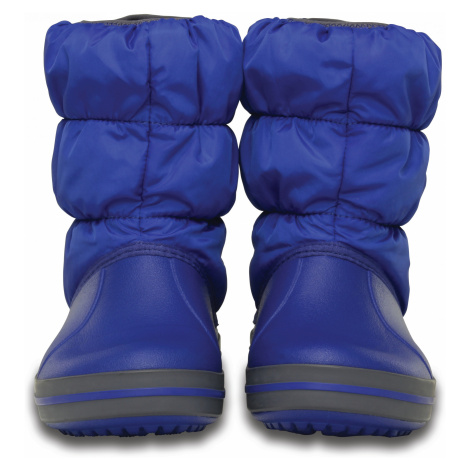 Crocs Winter Puff Boot Kids - Cerulean Blue/Light Grey C8