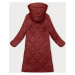 Červená dlouhá zimní bunda s kapucí J.Style (5M3173-270)