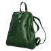 Stylový dámský kožený batůžek Bellinie, zelená