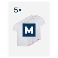 Pětipack bílých pánských triček AGEN - M
