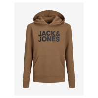 Hnědá klučičí mikina s kapucí Jack & Jones Corp