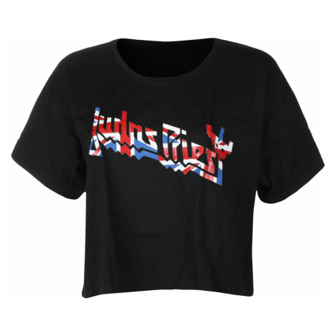 Tričko metal dámské Judas Priest - Union Glitter Print Boxy - ROCK OFF - JPPBT01LB
