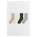 H & M - 4 páry ponožek z vlněné směsi - šedá