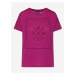 Tmavě růžové dámské tričko s potiskem SAM 73
