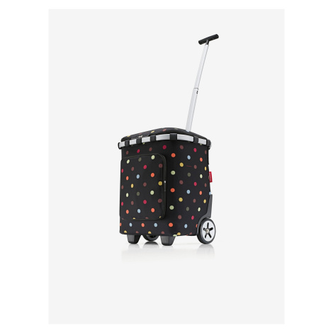 Černý puntíkovaný nákupní vozík na kolečkách Reisenthel Carrycruiser Plus Dots
