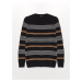 LC Waikiki Crew Neck Long Sleeve Striped Men's Knitwear Sweater