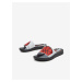 Červeno-černé klučičí pantofle s motivem Ipanema Urban Slide Kids