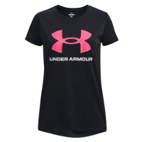 Under Armour TECH SOLID Dívčí tričko, černá, velikost