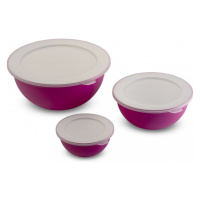 SANALIVING Bowls Set 3,5L + 1,7L + 0,5L & 3x lids Růžová