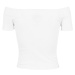 Dámské tričko s volným ramenem bílé