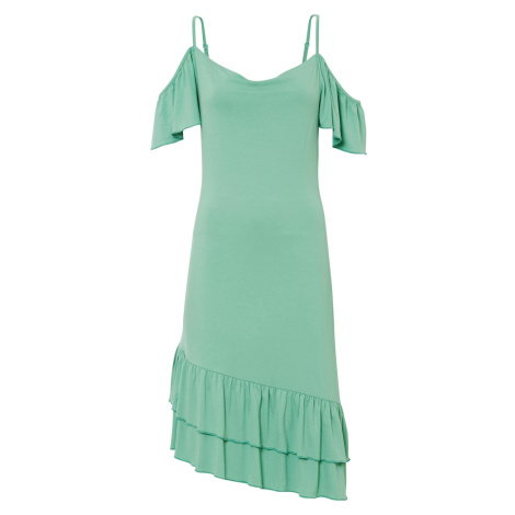Bonprix BODYFLIRT šaty s volány Barva: Zelená, Mezinárodní