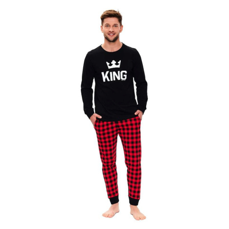Pánské pyžamo King černé dn-nightwear