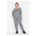 Trendyol Curve Gray Knitted Pajamas Set