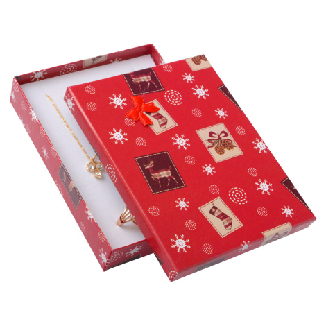 JK Box Vánoční dárková papírová krabička XK-10/A7 JKbox