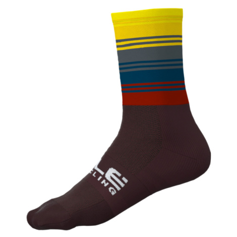 ALÉ Cyklistické ponožky klasické - MUD - žlutá