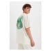 DEFACTO DFC - Comfort Fit Crew Neck Back Printed Short Sleeve T-Shirt